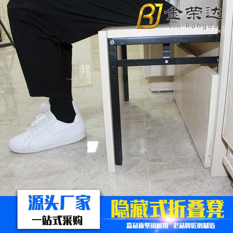 折叠凳鞋柜换鞋凳浴室折叠椅家用壁挂式挂墙凳隐藏式柜凳轨道缓冲