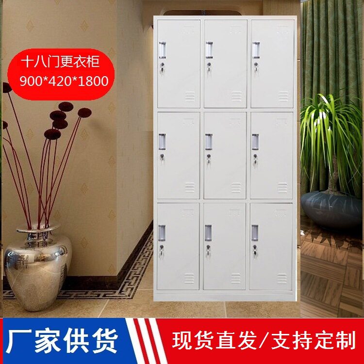 杭州更衣柜宿舍员工柜钢制带锁鞋碗柜浴室铁皮收纳柜储物柜子厂家
