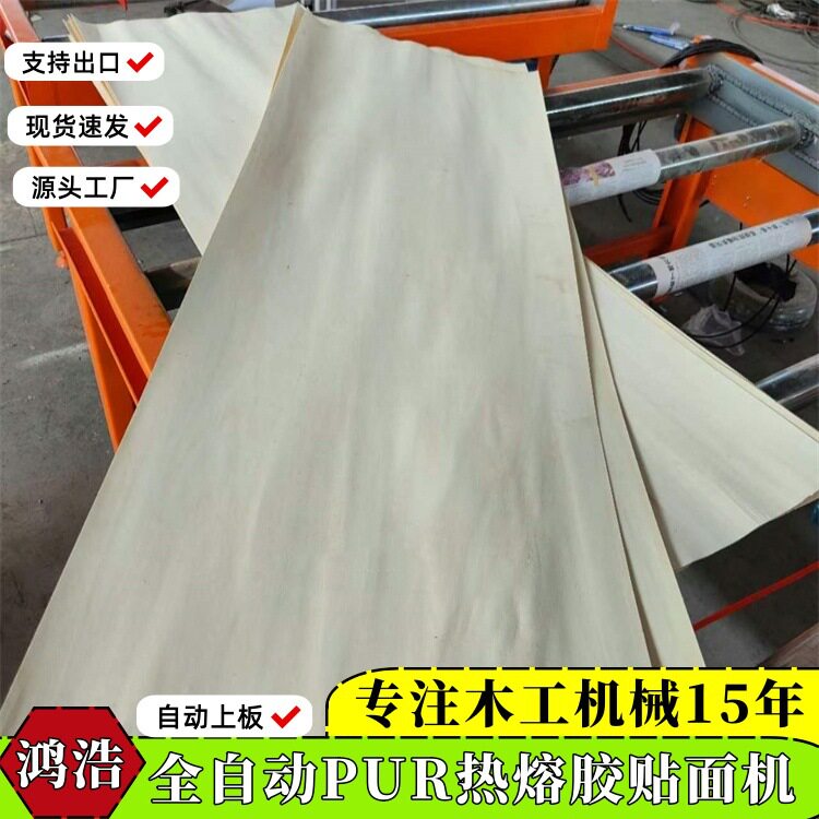 防潮防火木皮石塑板塑料铝蜂窝板复合机SPC板PET膜热胶覆膜机
