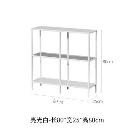 北欧铁艺置物架客厅沙发边长条桌玄关收纳架落地多层隔板书架