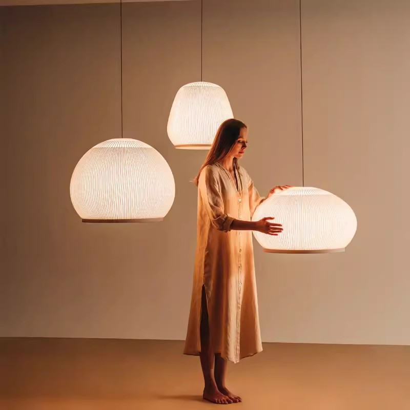Vibia Knit西班牙设计师氛围台灯 现代奶油风客厅卧室布艺落地灯