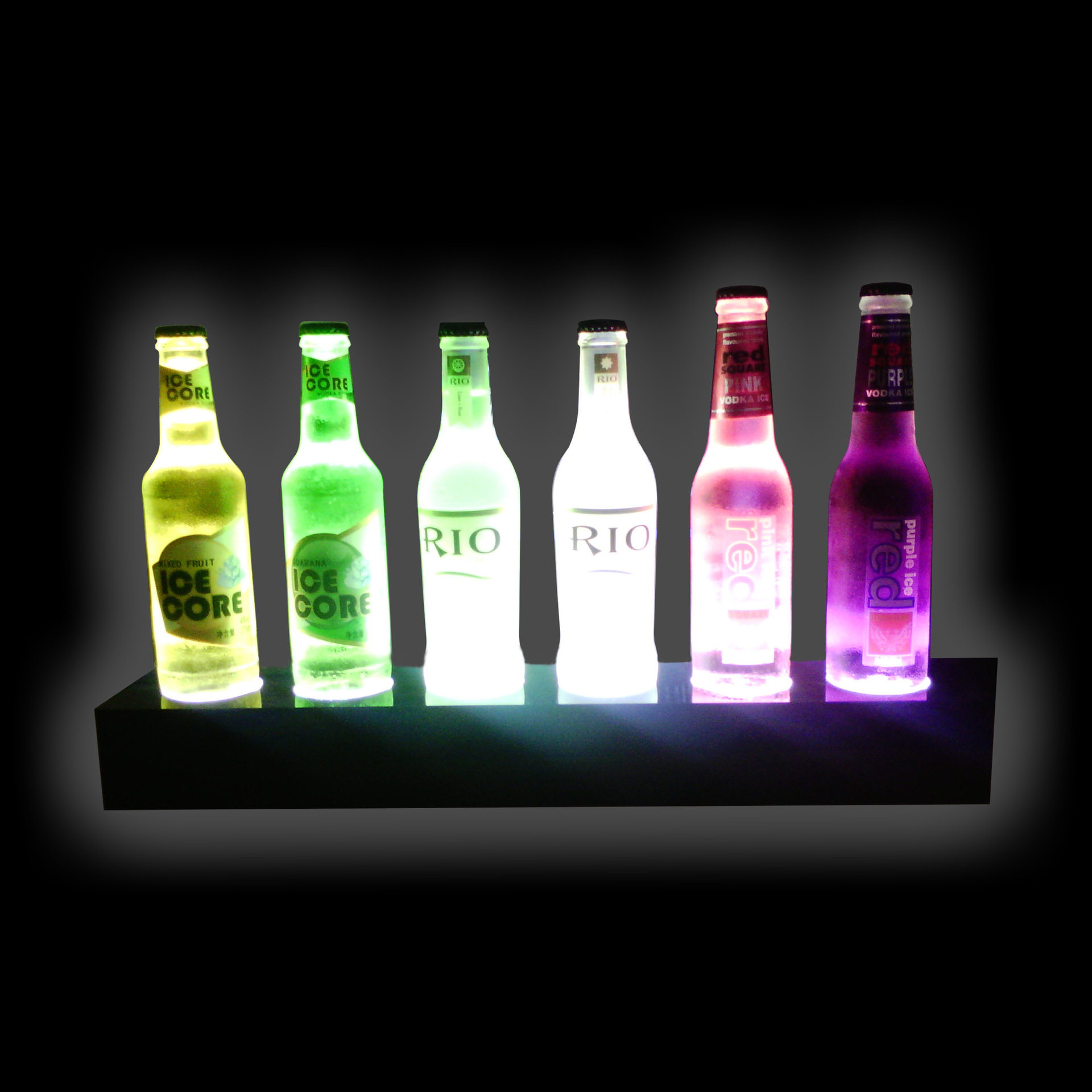 亚克力发光酒座 LED酒座 RED红广场伏特加预调酒架 发光展示架