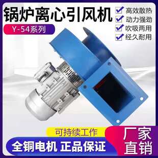 47小型锅炉引风机3KW工业锅炉排烟除尘耐高温烟囱抽风机强力