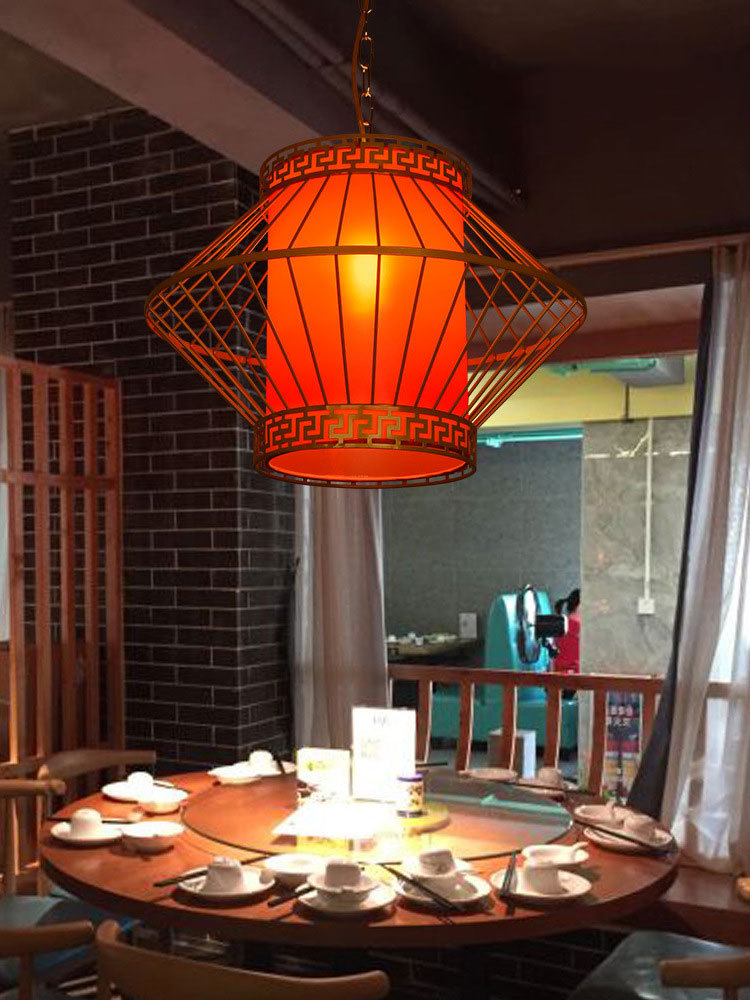 中式复古连锁餐饮火锅店吊灯 餐桌走廊过道包间包厢商用铁艺灯具