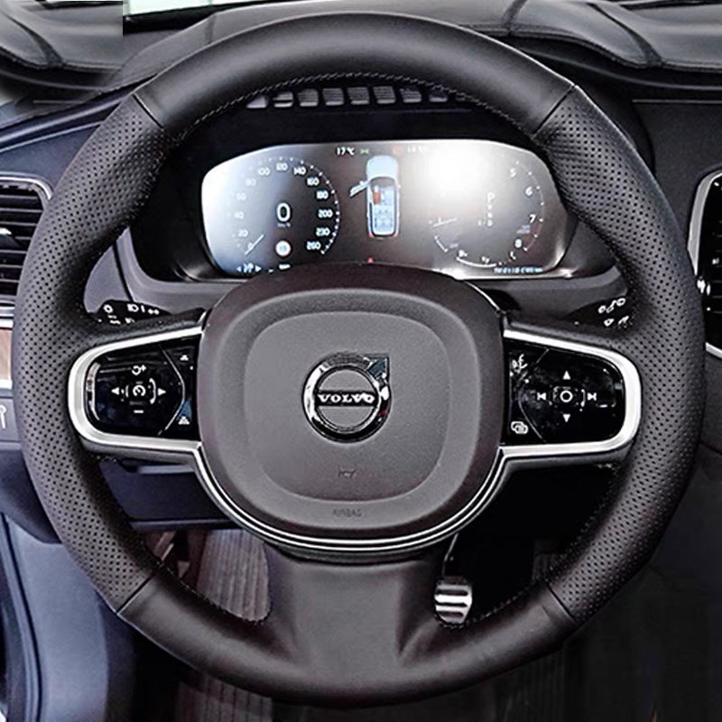 沃尔沃xc60/s90/s60/xc40/xc9C0/s80l/v40/v60真皮手缝方向盘把套