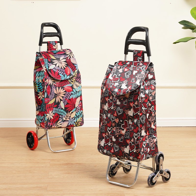 买菜车小拉车家用便携超市购物爬B楼梯可折叠老人轻便拉杆手推拖