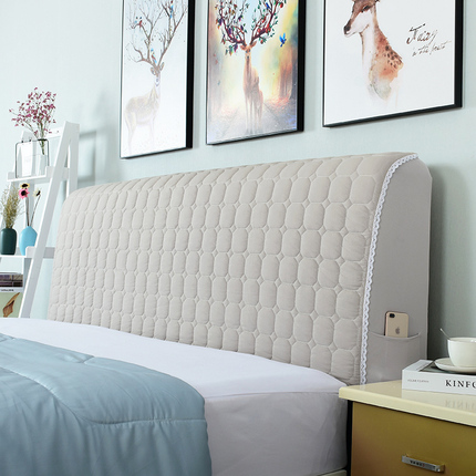 2023新款纯棉床头套罩欧式靠背软包靠垫全包防尘通用遮丑金小