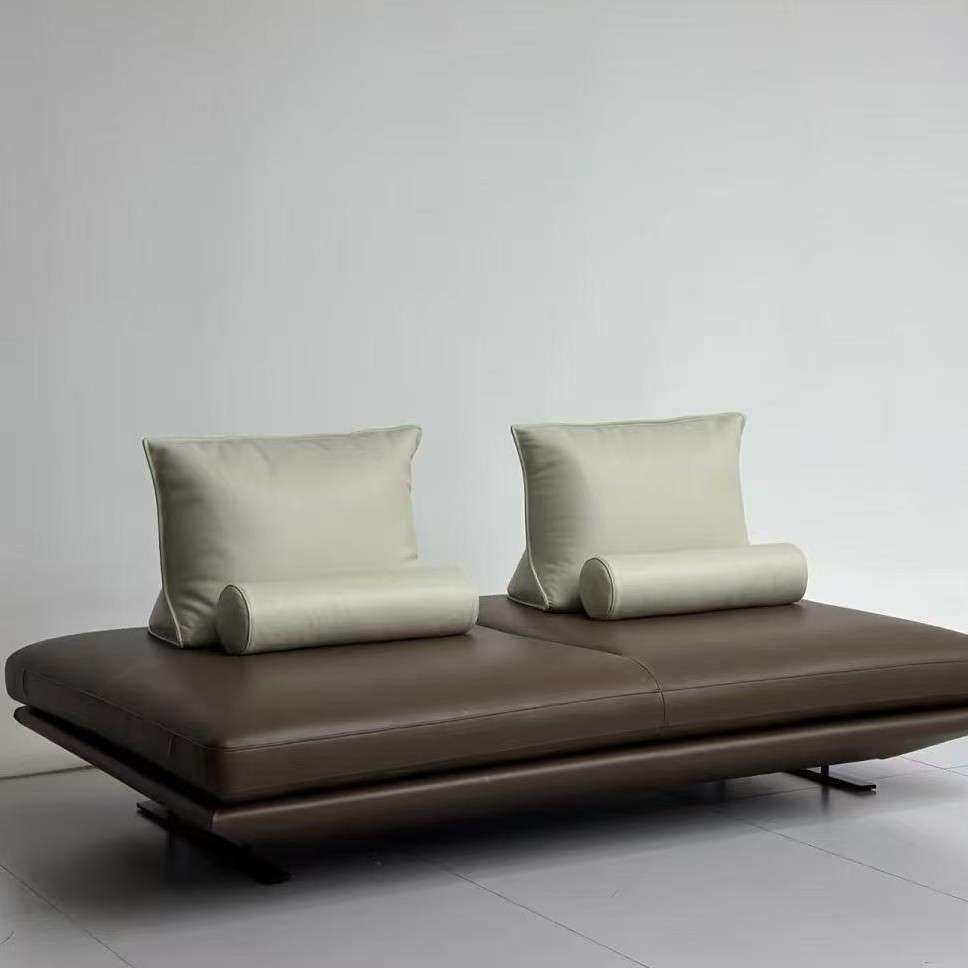 写意空间设计师布艺PRADO沙发直排三人位无靠背小户型沙发组合