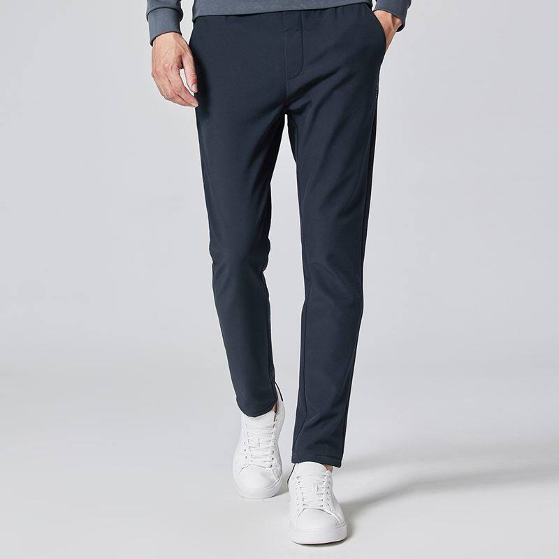 【加绒保暖】与狼共舞松紧休闲裤男2023秋冬新款潮流刺绣锥形长裤