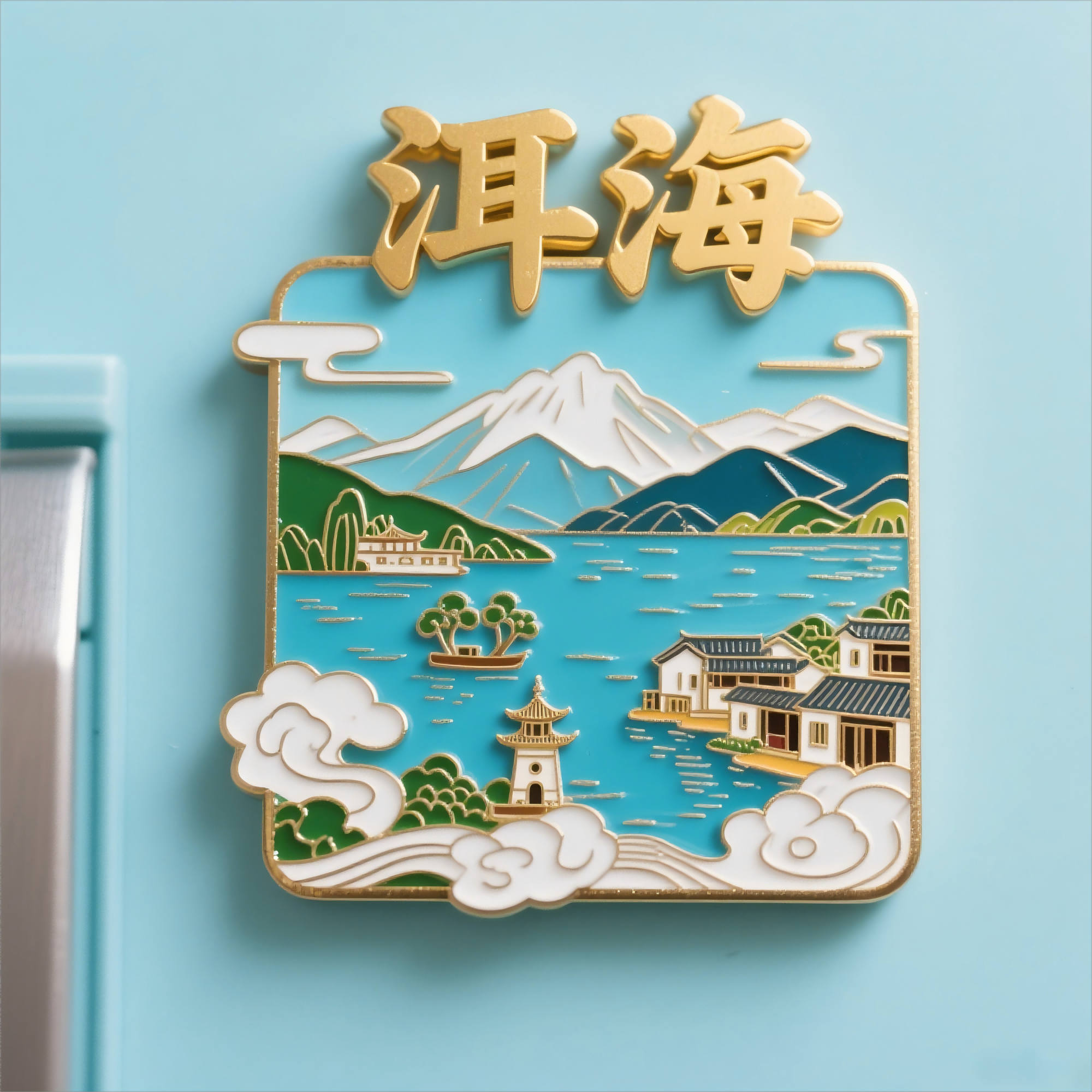 云南大理洱海冰箱贴文创磁贴