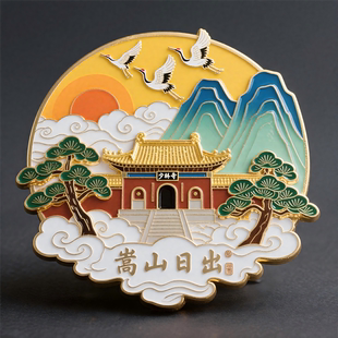 河南嵩山少林寺金属浮雕冰箱贴文创旅游景点收藏纪念品景区周边