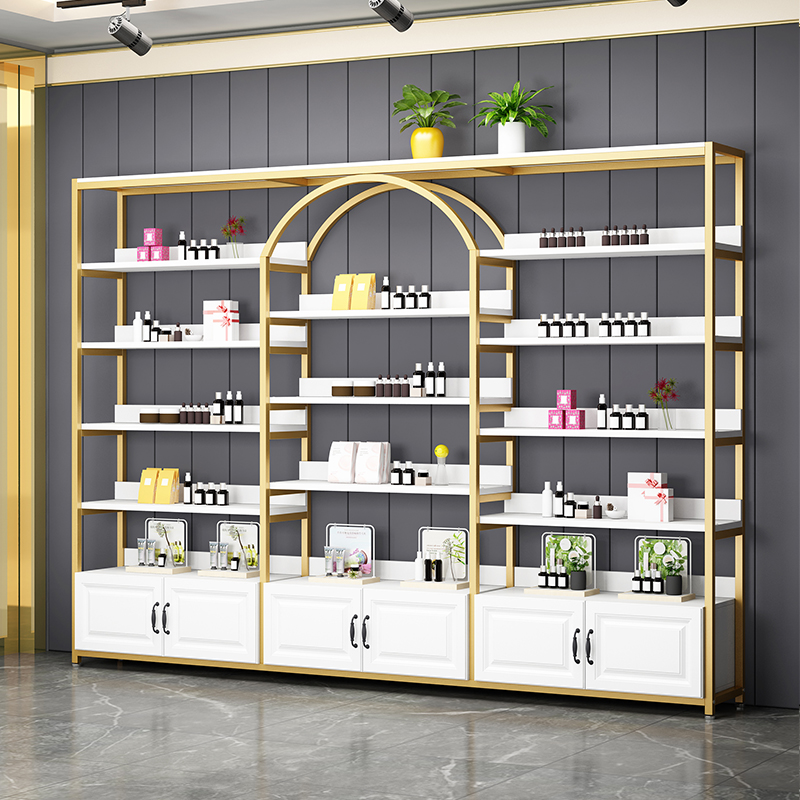 速发化妆品展示柜货架架示展多层置物列院护肤产品陈架架简约