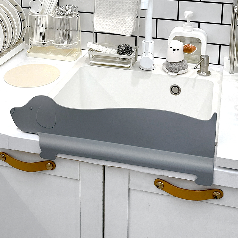 速发厨房水槽池防溅水隔板挡水条洗手台挡板板防水水水池台面隔水