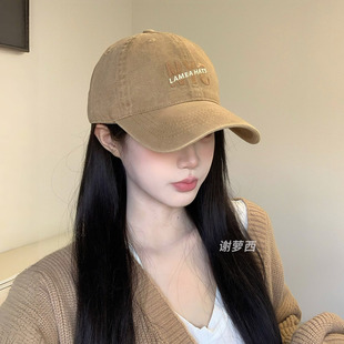 棒球帽女秋冬季鸭舌帽女大头围软顶大脸帽子男防晒显脸小2025新款