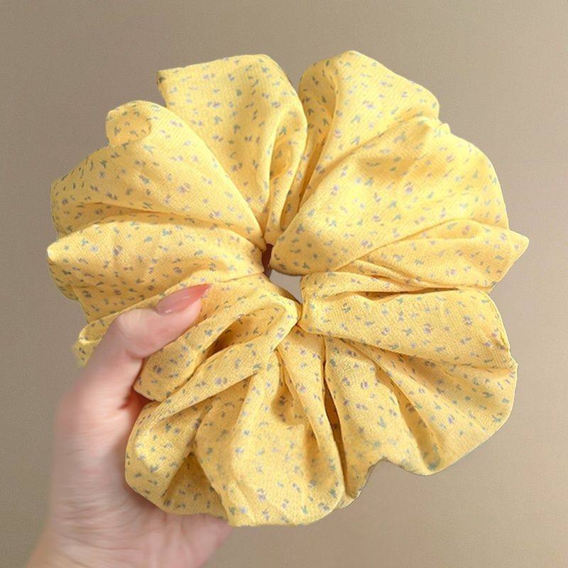 新款碎花波点大肠发圈洋气少女扎丸子头气质发绳百搭马尾头绳皮套