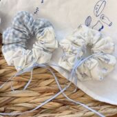 韩国ins风甜美小熊蝴蝶结格纹大肠发圈皮筋头绳高马尾丸子头发饰