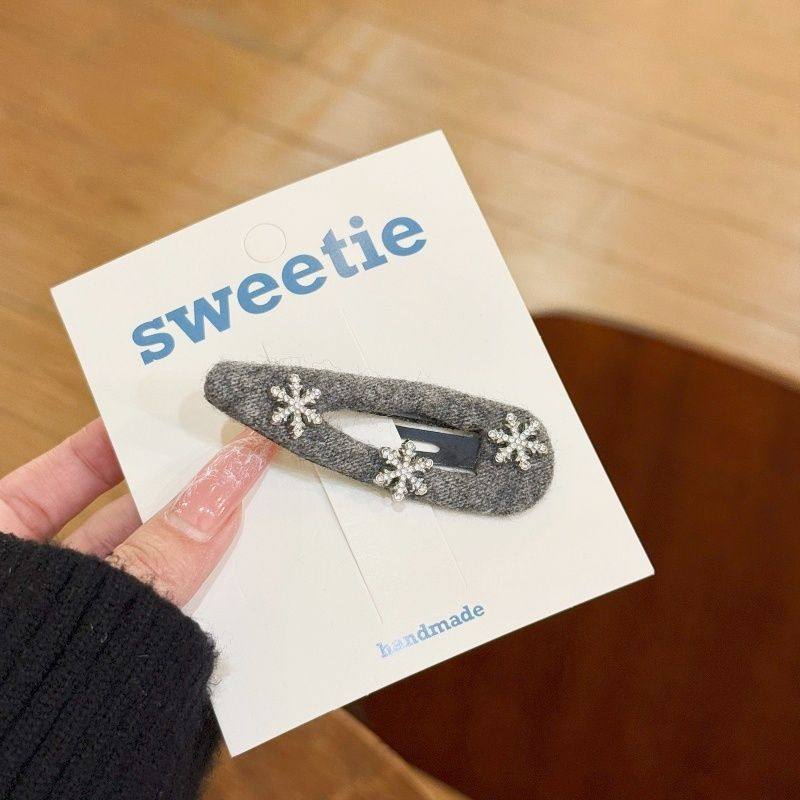 灰色雪花闪钻设计BB夹复古少女刘海侧边夹气质百搭碎发夹时尚发卡,饰品/流行首饰/时尚饰品新,发饰,淘宝优惠券,粉丝福利购,淘宝优惠卷