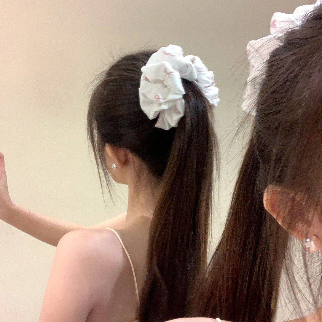 韩系布艺褶皱蝴蝶结香蕉