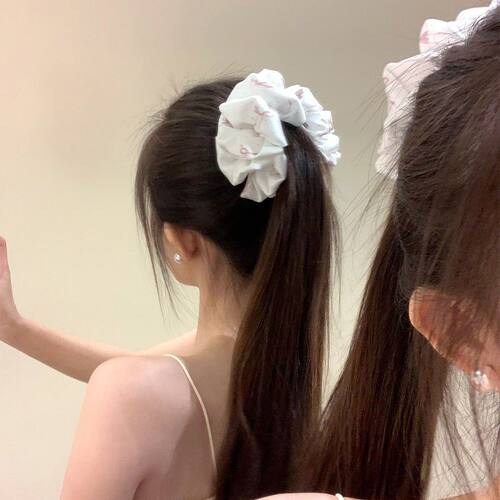 韩系布艺褶皱蝴蝶结香蕉
