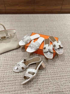 欧美鳄鱼纹拖鞋 室外 女夏外穿百搭平底中跟海边沙滩鞋 一字拖凉拖鞋