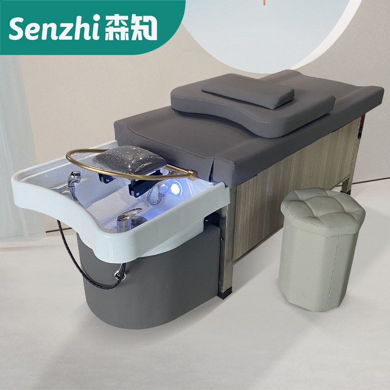 不锈钢头疗洗头床理发店专用美容美发店水循环熏蒸养生泰式按摩床