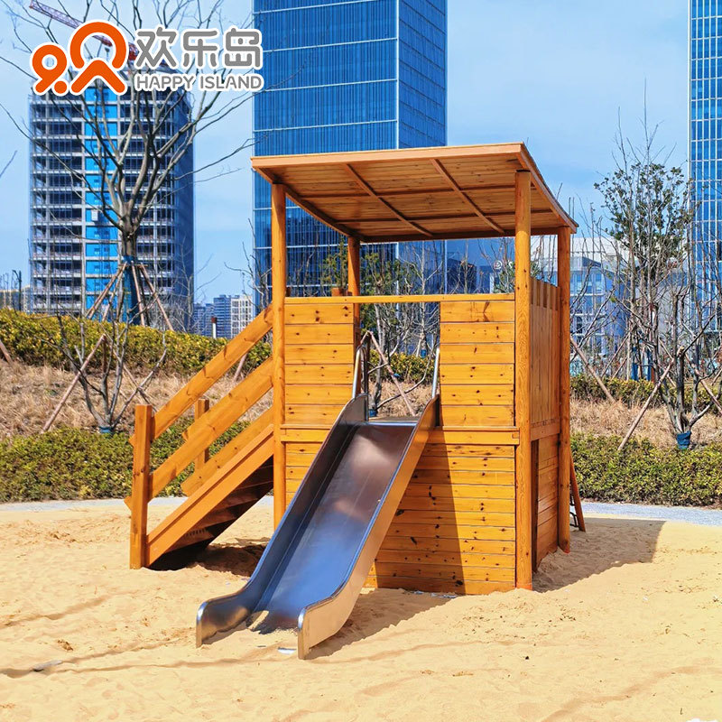 户外木制游乐设备工厂公园组合不锈钢滑梯定做小区儿童乐园规划