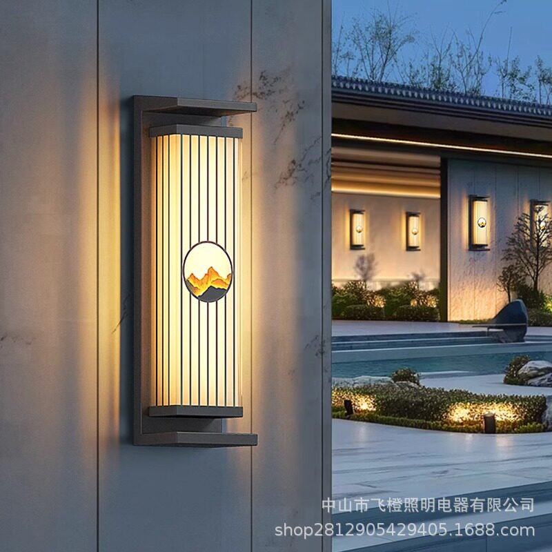 太阳能户外壁灯庭院围墙中式壁灯别墅阳台大门壁灯免接线防水直销