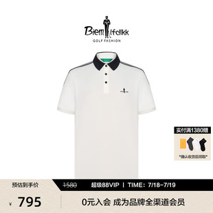 polo衫 运动织带撞色翻领短袖 功能细珠地 男 比音勒芬高尔夫夏季