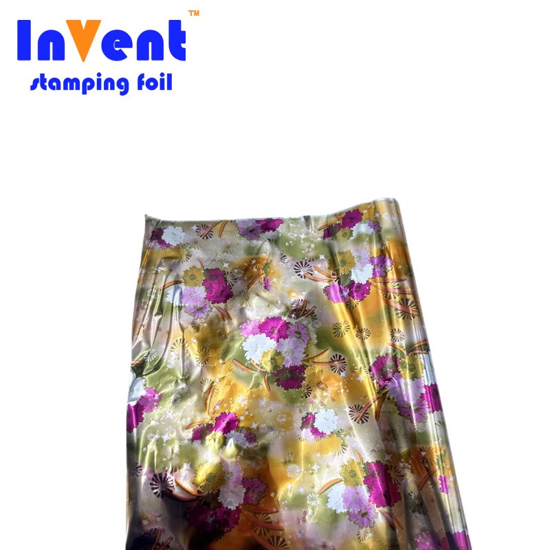 速发12u75CM金黄小雪花布料烫金纸花膜服装纺织水洗丝印烫金浆膜
