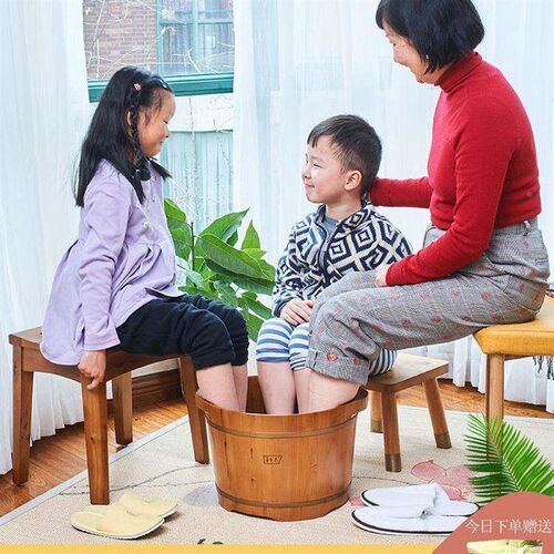 速发泡脚桶木7泡脚桶秋桶保温家号泡脚盆小实木足浴桶加用高香柏