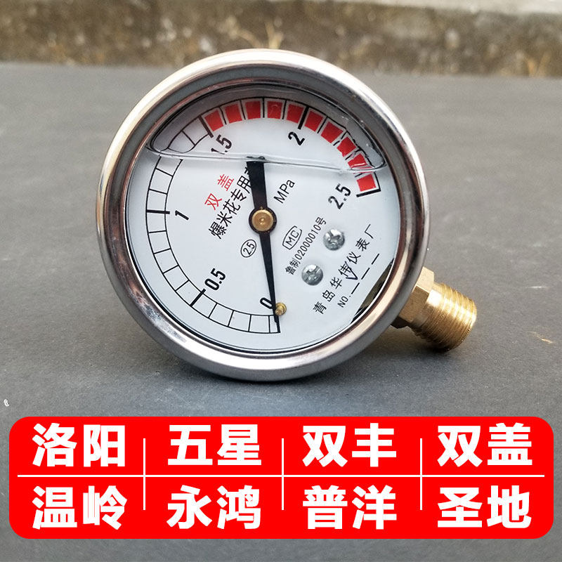 速发老式手摇爆米花表充气压力表配件大炮老炮专用油压机耐震