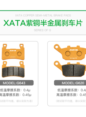 速发XATA半金属刹车片适用宗申赛RC401 RG RCS SR400GS-2碟刹皮