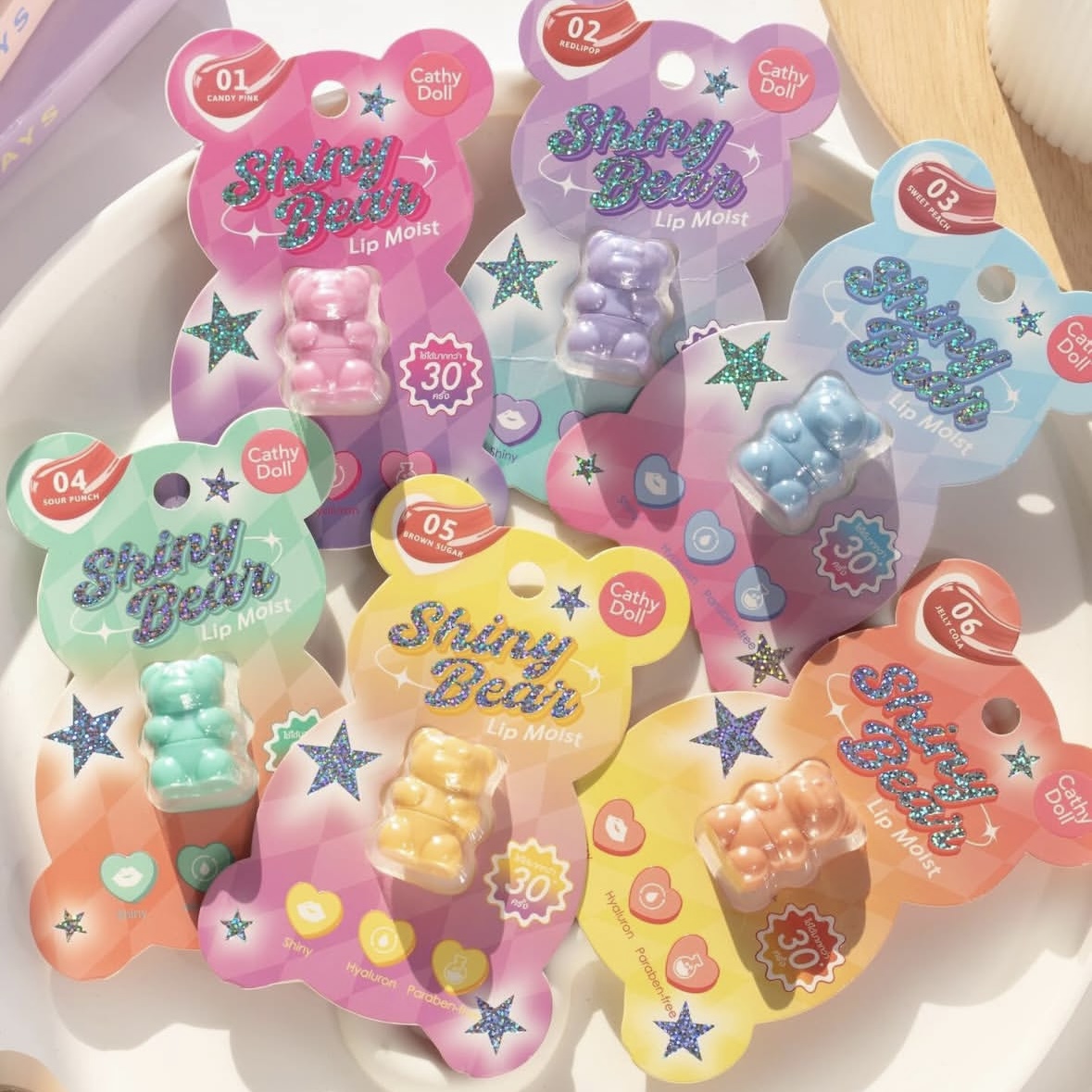 凯婷娃娃小熊润唇膏有色唇膏