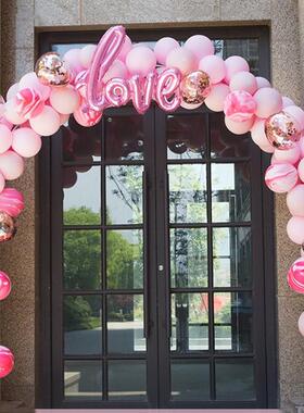 气球拱门开业生日婚庆典礼拱门 心形拱门可折叠拆卸架子底座