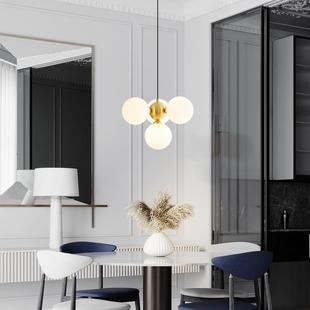 全铜北欧餐厅酒吧台吊灯意奶茶服装店餐厅小吊灯现代简约温馨