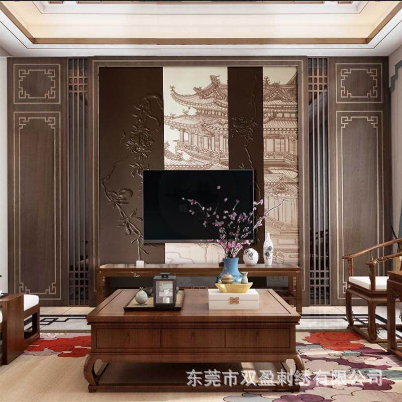 背景墙电视墙玄关硬包艺术墙面割花透光浮雕软包皮雕精雕软硬包
