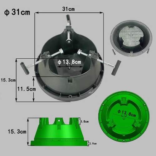圣诞树支架底座 树围装饰品圣诞树底座围栏树裙塑料支撑底座