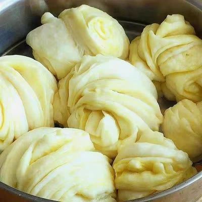 山东老面馒头花卷纯手工早餐馒头素食方便早餐千层卷面食批发价