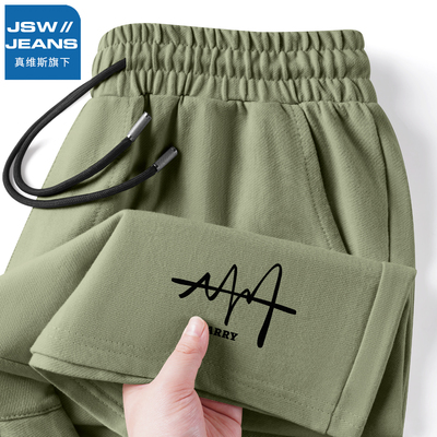 JSWJEANS纯棉美式短裤男夏季宽松