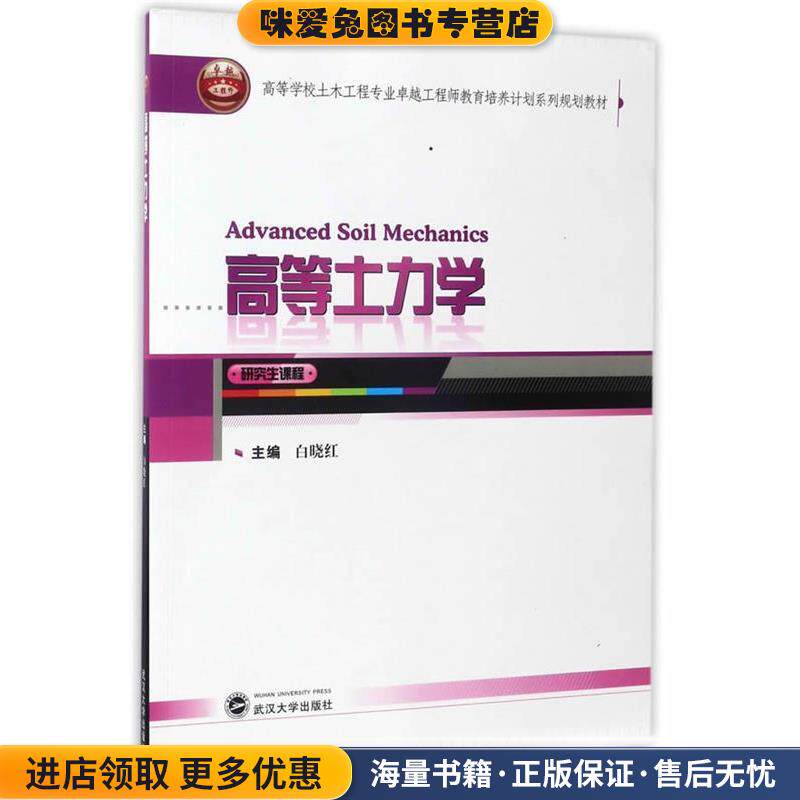 高等土力学(正版收藏品)白晓红武汉大学出版社9787307190849
