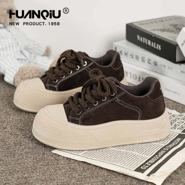 环球板鞋女鞋2025新款4cm厚底增高平底潮流复古休闲松糕底运动鞋,女鞋,休闲板鞋,淘宝优惠券,粉丝福利购,淘宝优惠卷