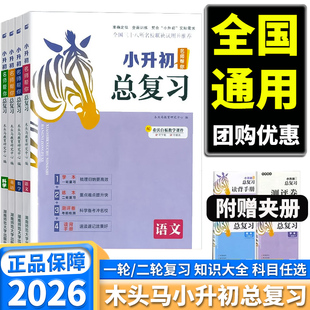 2026新版木头马小升初总复习小学生六年级下册语文数学英语人教版全国通用小学升初中知识点考点全归纳期末真题全析全解速背速记