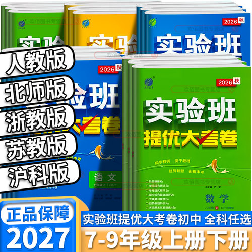2027新版实验班提优大考卷任选