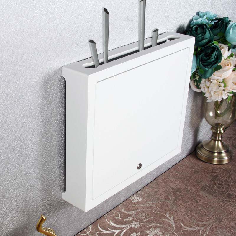 简约路由器收纳盒光猫集线信息箱弱电箱遮挡支架壁挂带锁