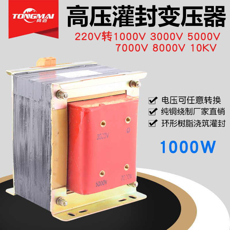 单相高压变压器220V转3000V 5000V 7000V降压升压变压器500W 10KV