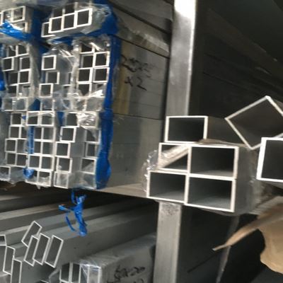 现货速发方管型材矩形铝管铝方管铝方通扁通空心铝管方型铝管50X2