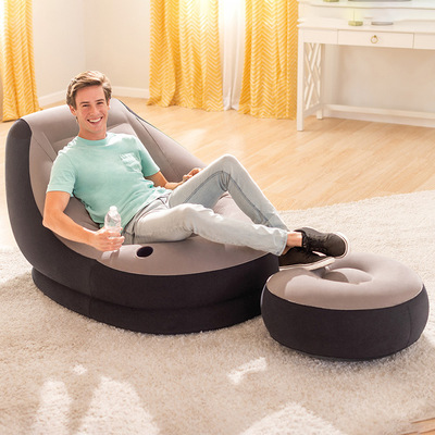 INTEX68564懒人充气植绒沙发套装休闲榻榻米沙发椅时尚家用沙发床