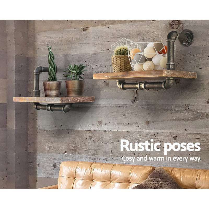 直销美式工业风墙上置物架书架  客厅工作室水管展示架收纳架