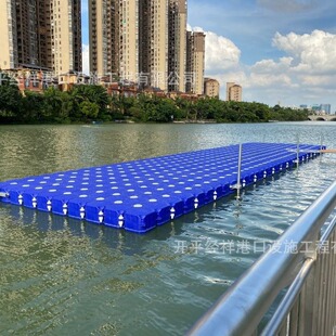 景区水上栈桥浮桥游廊 观景平台 水面表演舞台浮台 游船浮筒码头