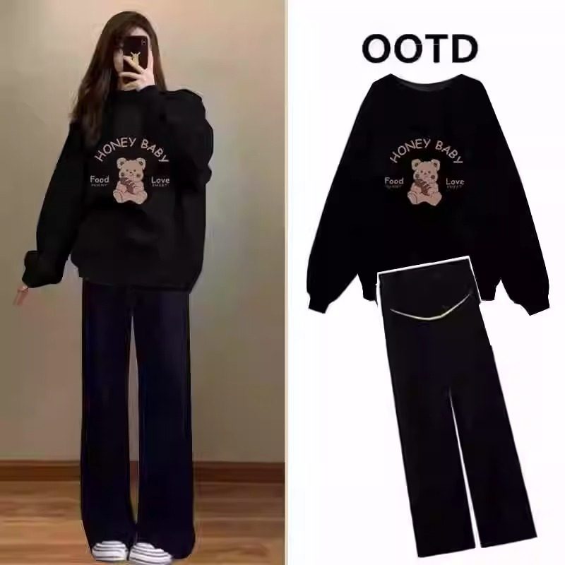 英国Next Alice孕妇春秋套装2025新款韩版宽松卫衣上衣时尚两件套